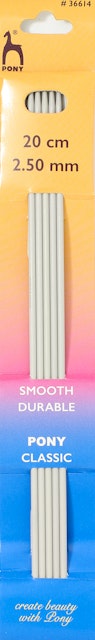 Strumpstickor Alu. 2,5 - 20cm