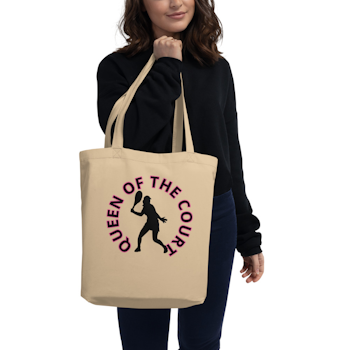 Queen of the court Eco Tote Bag - Pink - One Size - Oyster - One Size