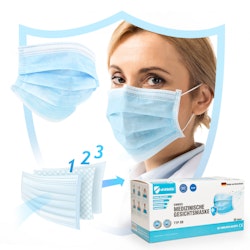 Medical Face Mask Typ IIR - 50-pack- Hel kartong 40 förp = 2000st munskydd