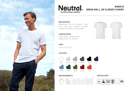 Neutral Men´s Roll Up Sleeve T-Shirt