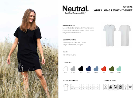 Neutral Ladies´ Long Length T-Shirt