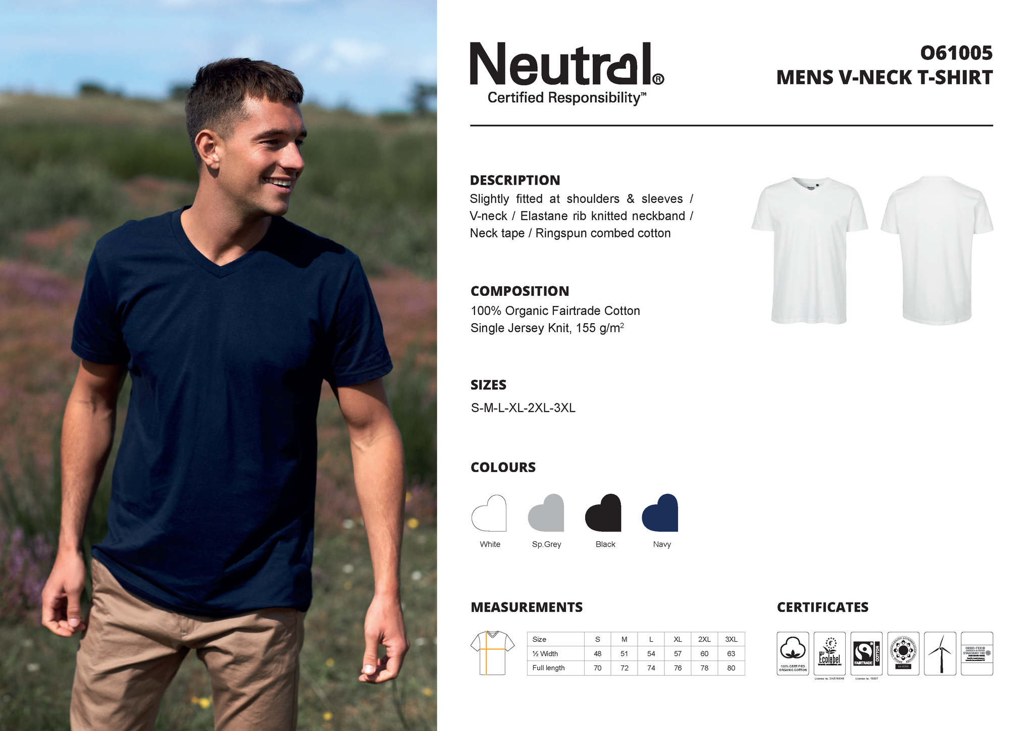 Neutral Men´s V-Neck T-Shirt