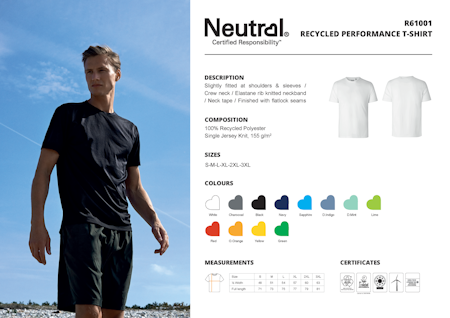 Neutral Men´s Recycled Performance T-Shirt