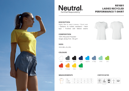 Neutral Ladies´ Recycled Performance T-Shirt