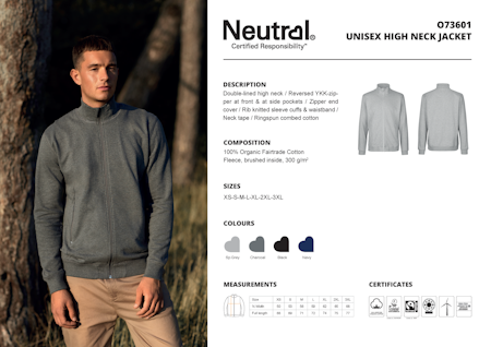 Neutral Unisex High Neck Jacket