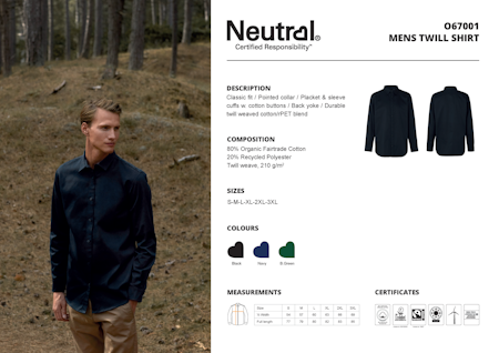 Neutral Men´s Twill Shirt