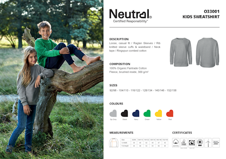Neutral Kids´ Sweatshirt