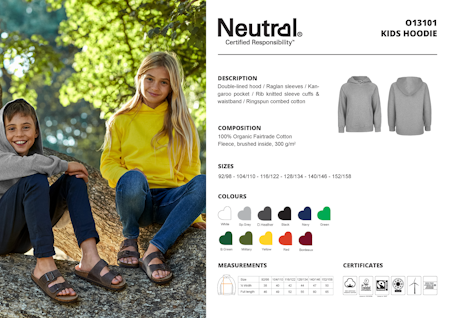 Neutral Kids´ Hoodie