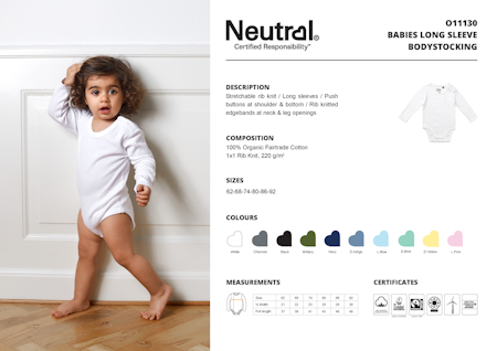 Neutral Babies Long Sleeve Bodystocking