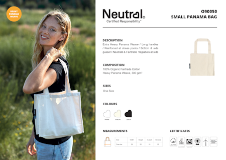 Neutral Small Panama Bag
