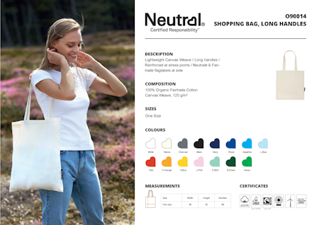 Neutral Shopping Bag With Long Handles