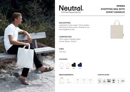 Neutral Shopping Bag Short Handles