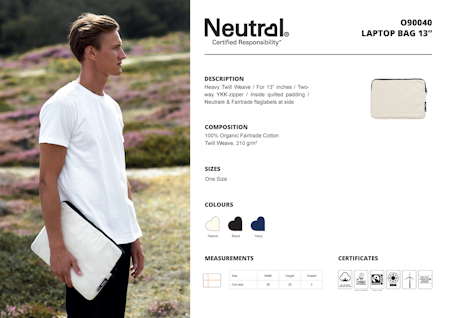Neutral Laptop Bag 13"