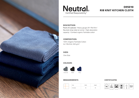 Neutral Rib Knit Kitchen Cloth (2-pack)