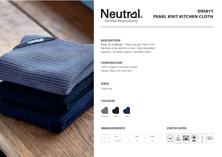 Neutral Pearl Knit Kitchen Cloth (2-pack)