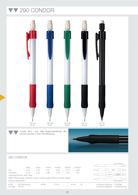 290 Condor - blyertsstiftpenna
