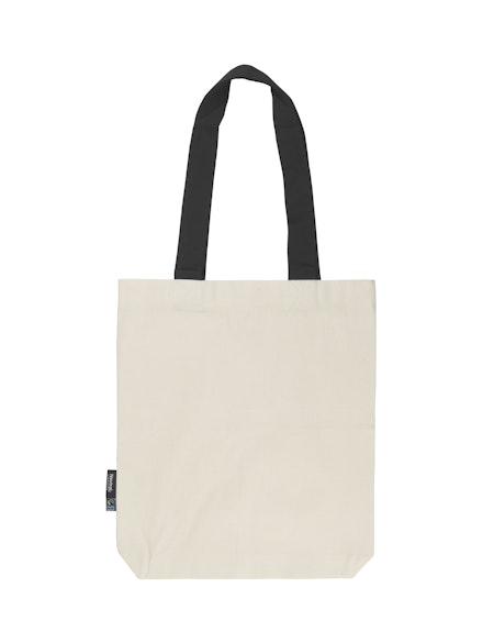 Neutral Twill Bag With Contrast Handles - O90002