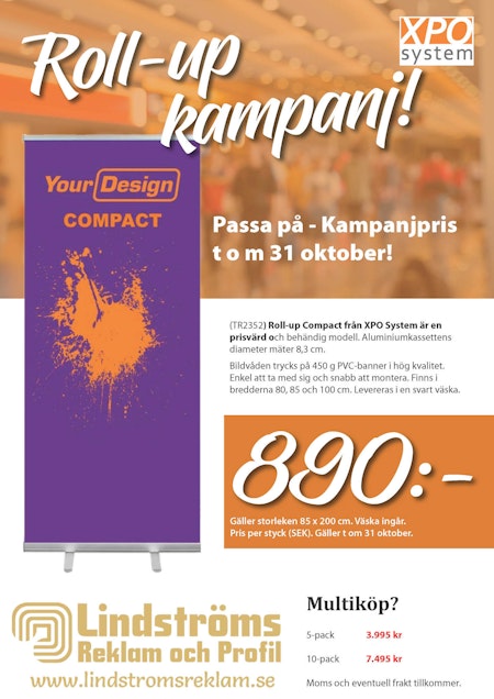 Roll-up Compact från XPO System - 85x200 cm