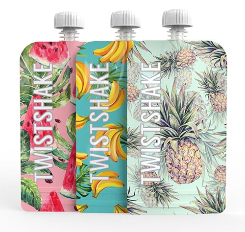 3x Squeeze Bag 220ml Fruit