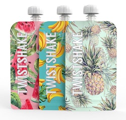 Twistshake 3x Squeeze Bag 220ml Fruit