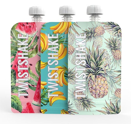 Twistshake 3x Squeeze Bag 220ml Fruit