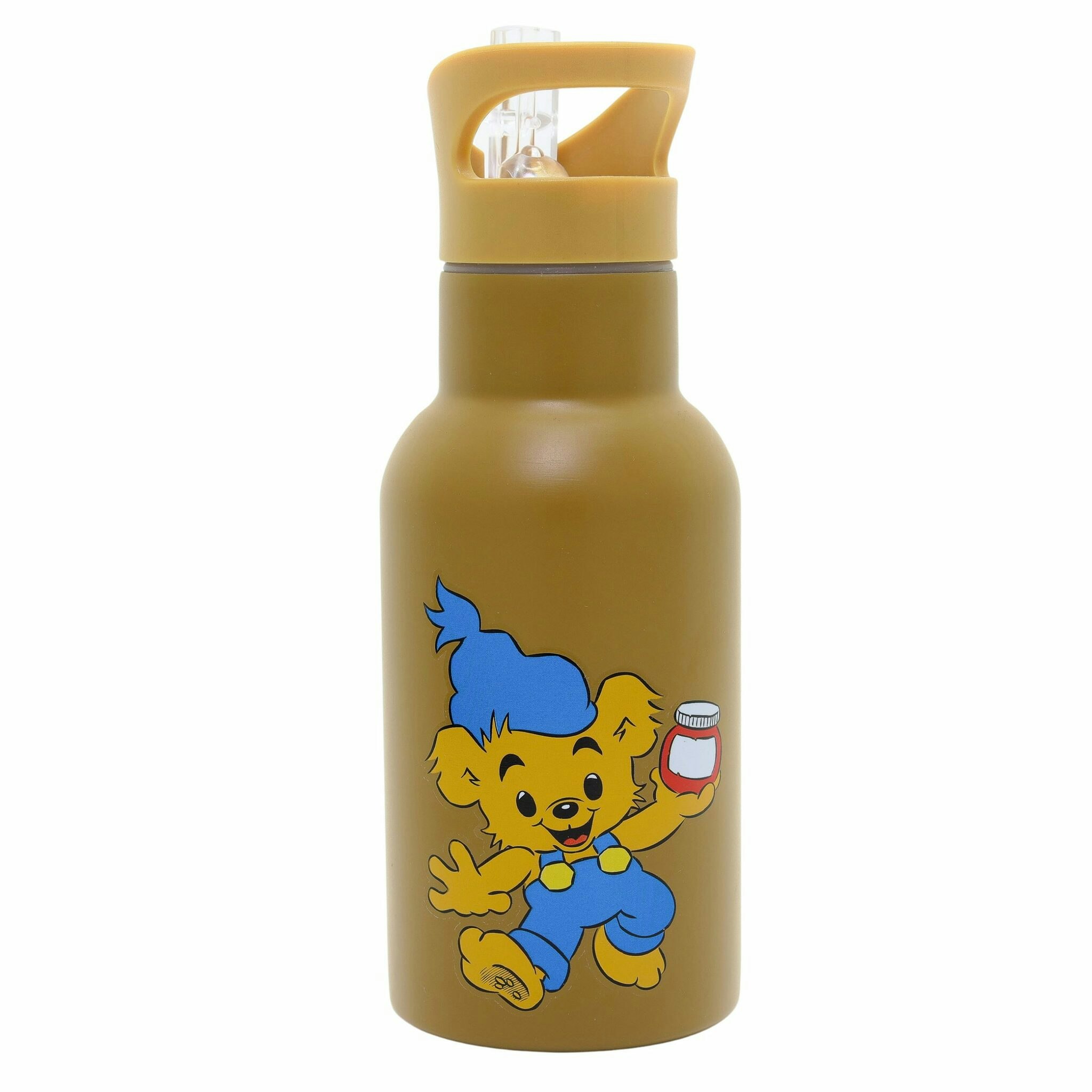Bamse  Vattenflaska + Lunchlåda i plåt, björn-gul