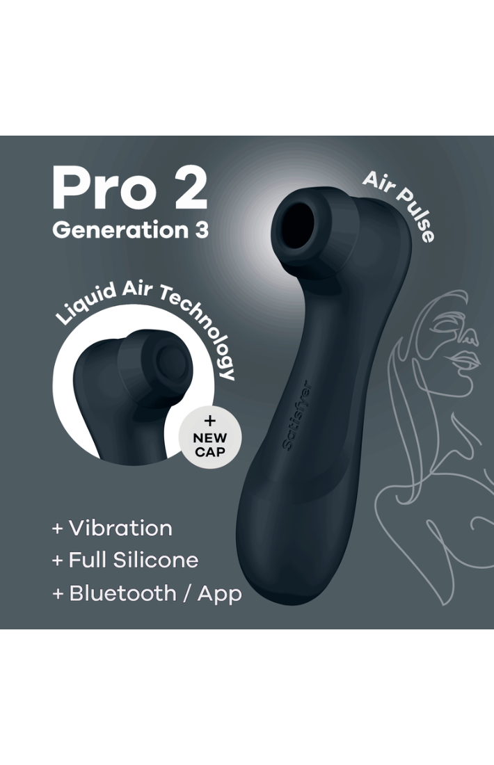 Satisfyer Pro 2 Gen 3 Appstyrd - Svart