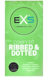 EXS Ribbed & Dotted 12-pack - Kondomer