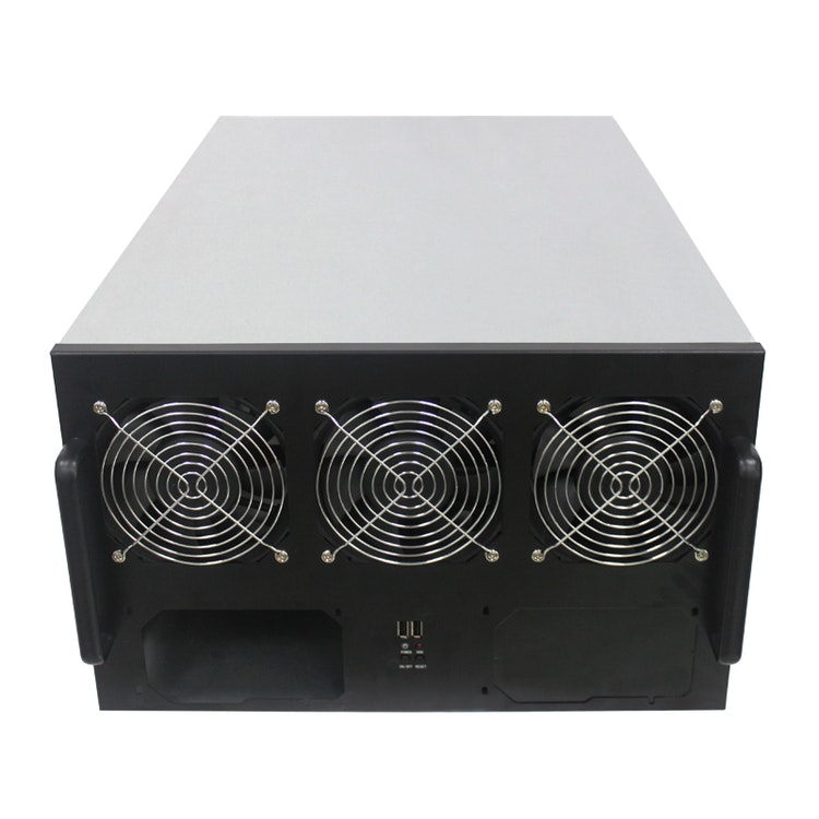 MEQ6W Plus - 19 &quot;rackmountable mining chassis for 13GPU and 2PSU.