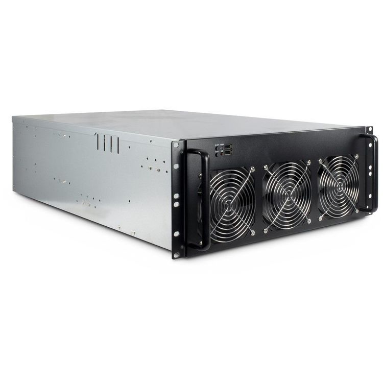 Inter-Tech 4W2 - 19 &quot;4U rackmount chassis for 8GPU and 1PSU - mining