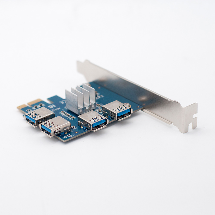 RGeek - Adapter, Pcie 1x till 4 PCI-E USB