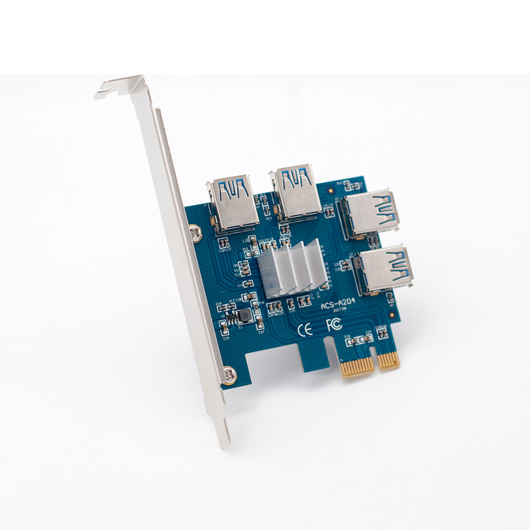 RGeek - Adapter, Pcie 1x to 4 PCI-E USB