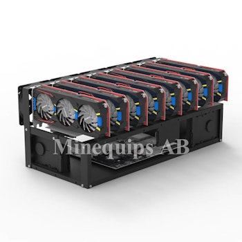 MEQ8Open - Chassis for 8 GPU mining with maximum heat dissipation.