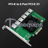 Minequips - Adapter, Pcie 4x till 6st PCI-E 1x USB