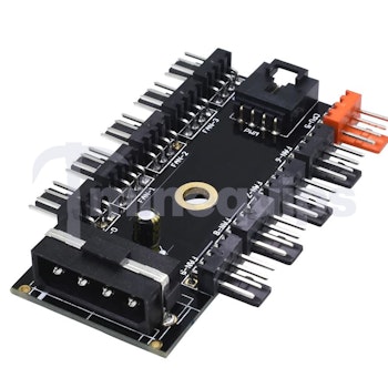 Minequips Fläkthub, 1 - 10 PWM 4-pin molex (PATA)