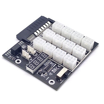 Minequips HP FS Breakout board, 2200watt, 12 portar, LED display, strömknapp, FDD power on