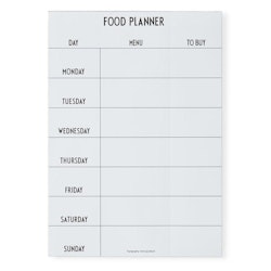Design Letters  "Food planner", hvit