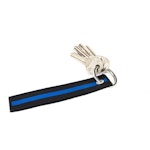 COP Key Holder Thin Blue Line with ring - Nyckelring