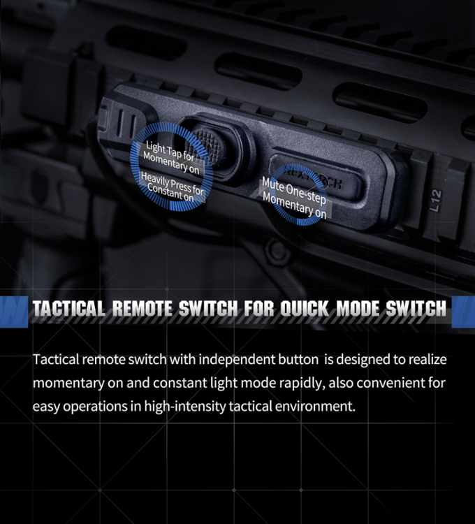 NEXTORCH WL50 IR Weapon Flashlight - Vapenlampa 860LM