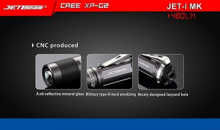 JETBeam – NITEYE JET-I MK 480 Lumens CREE XP-G2