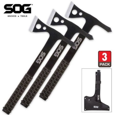 SOG Throwing Hawks med Fodral 3-pack