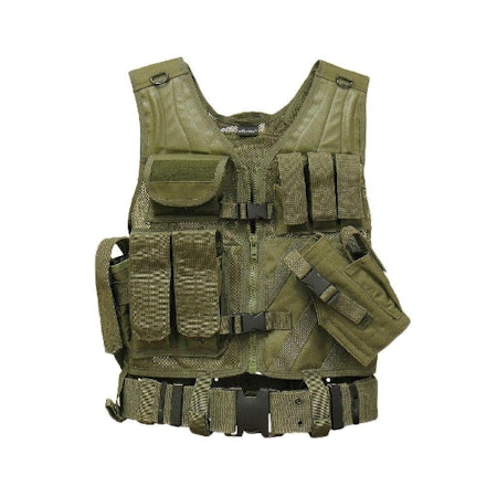 MIL-TEC by STURM USMC Taktisk stridsväst med bälte - Grön (OD)