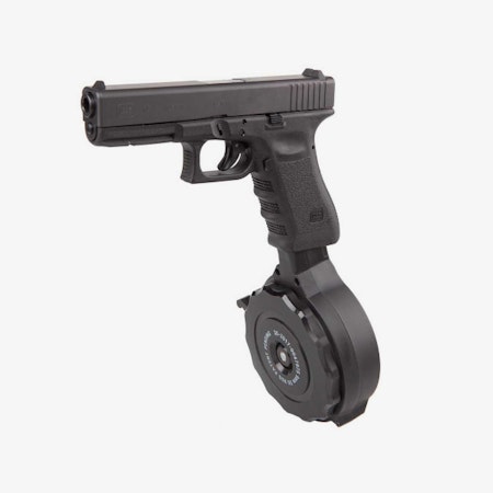 RWB GLOCK DRUM MAGAZINES – 9MM 50 ROUND (BLACK)