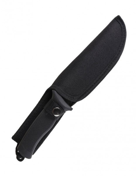 MIL-TEC by STURM BLACK COMBAT KNIFE WITH RUBBER HANDLE