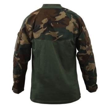 ROTHCO Tactical Airsoft Combat Shirt - Woodland Camo