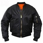 ROTHCO Concealed Carry MA-1 Flight Jacket - Black