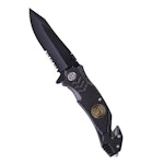 MIL-TEC by STURM BLACK ′FIRE BRIGADE′ ONE-HAND KNIFE