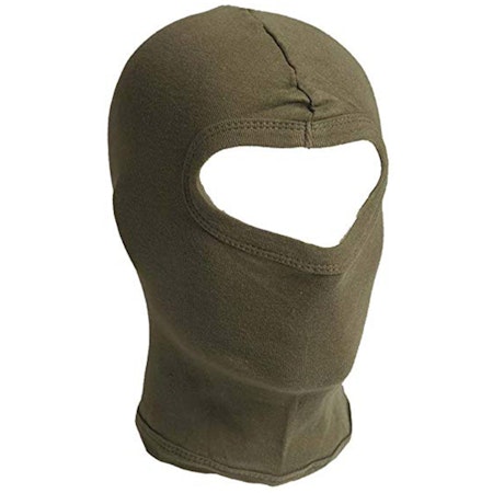MIL-TEC by STURM Balaclava 1-håls Fin-ribbad Bomull - Olivgrön
