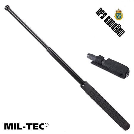 MIL-TEC Teleskopbatong 21" i stål inkl. hölster (RPS OK)