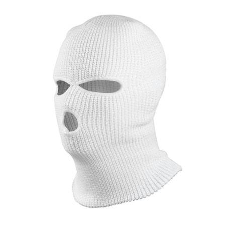 MIL-TEC by STURM 3-HOLE ACRLYIC BALACLAVA - WHITE